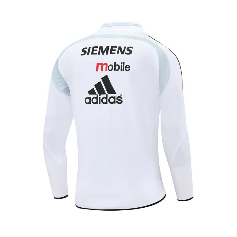 04-05 Real Madrid White Retro Training Suit - Top Only
