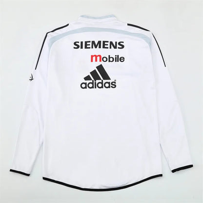 04-05 Real Madrid White Retro Training Suit - Top Only