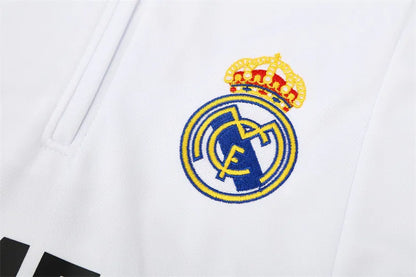 04-05 Real Madrid White Retro Training Suit - Top Only