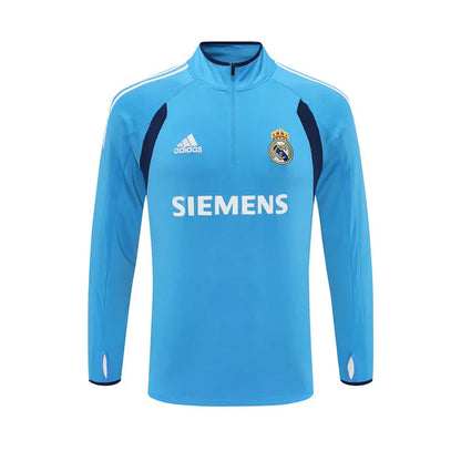 05-06 Real Madrid Blue Retro Training Suit - Top Only