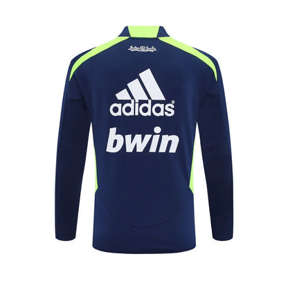 12-13 Real Madrid Blue Retro Training Suit - Top Only