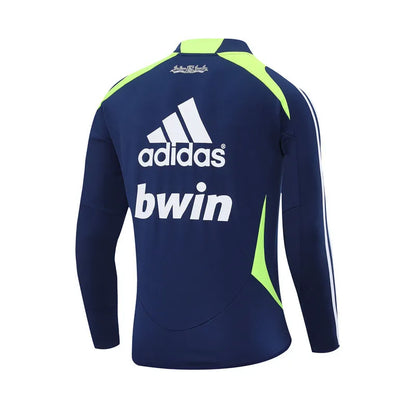 12-13 Real Madrid Blue Retro Training Suit - Top Only