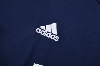 12-13 Real Madrid Blue Retro Training Suit - Top Only