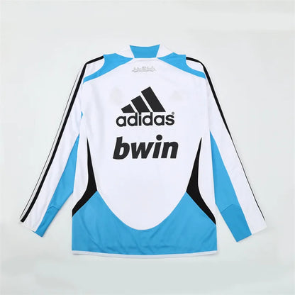 12-13 Real Madrid White Retro Training Suit - Top Only