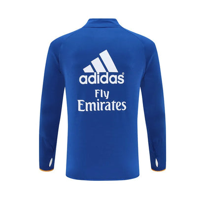 13-14 Real Madrid Blue Retro Training Suit - Top Only