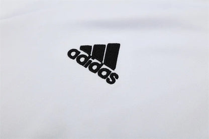 13-14 Real Madrid White Retro Training Suit - Top Only