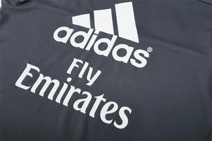 15-16 Real Madrid Grey Retro Training Suit - Top Only