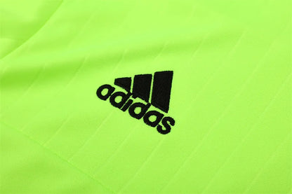 15-16 Real Madrid Neon Green Retro Training Suit - Top Only