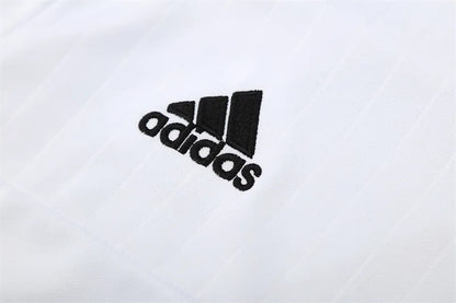15-16 Real Madrid White Retro Training Suit - Top Only