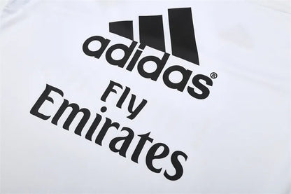 15-16 Real Madrid White Retro Training Suit - Top Only