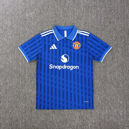Manchester United Blue Polo Kit 25-26