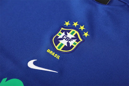 2002 Brazil Blue Retro Training Suit - Top Only