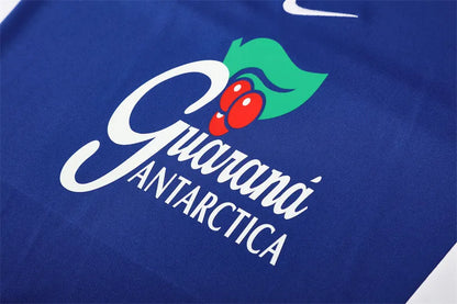 2002 Brazil Blue Retro Training Suit - Top Only