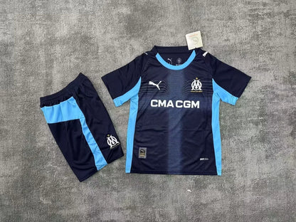 25-26 Olympique Marseille Away Kids Kit