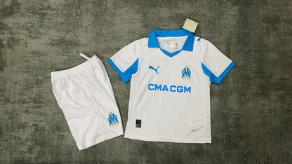 25-26 Olympique Marseille Home Kids Kit