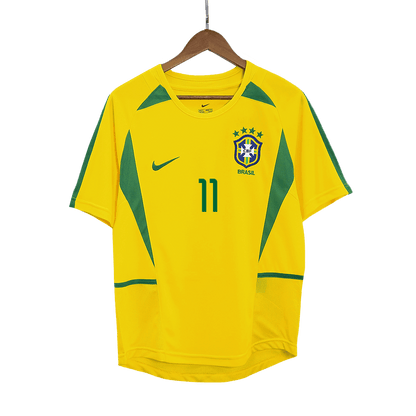 Brazil RONALDINHO #11 Home Jersey Retro 2002/03