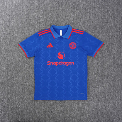 Manchester United Blue Polo Kit 25-26