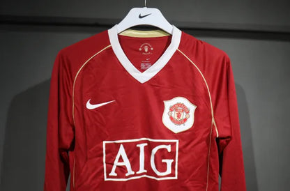 Manchester United Home Long Sleeve Kit Retro 08-09