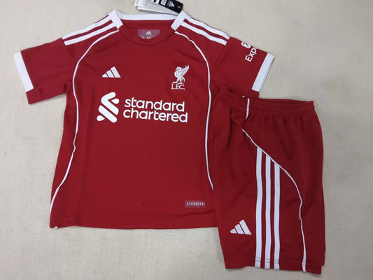 25-26 Liverpool Home kids kit