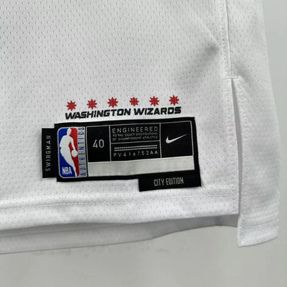 Poole#13 Washington Wizards 2025 NBA White Kit