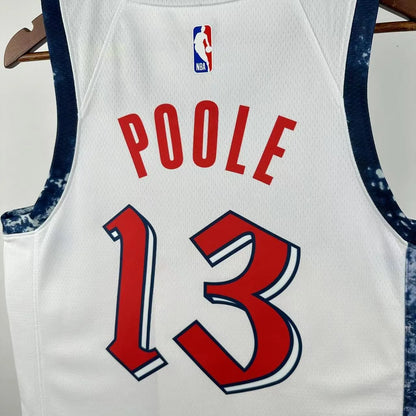 Poole#13 Washington Wizards 2025 NBA White Kit