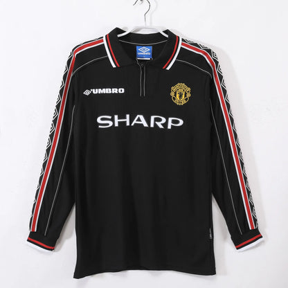 Manchester United Black Long Sleeve Kit Retro 98-99