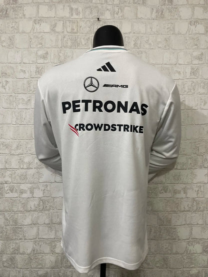 F1 Mercedes 2025 White Long Sleeve
