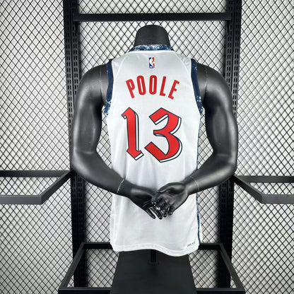Poole#13 Washington Wizards 2025 NBA White Kit