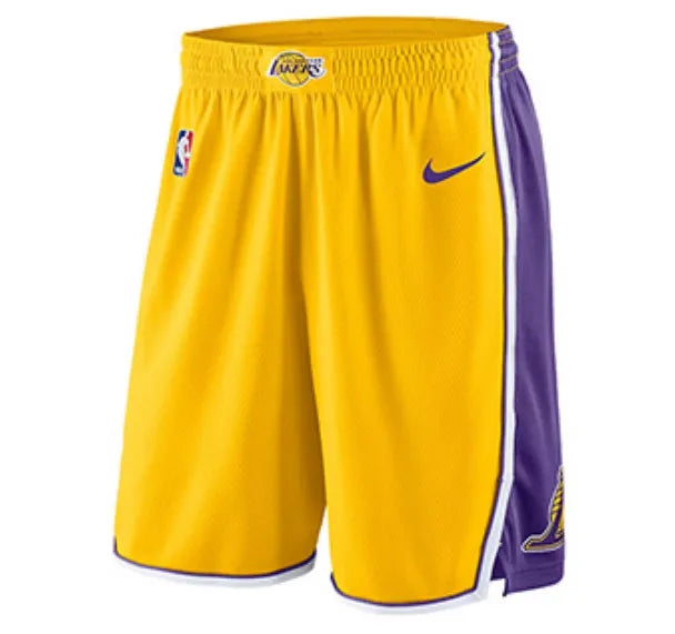 Lakers Yellow V-Neck Hot Pressed Jersey
