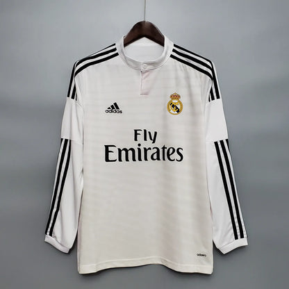 14-15 Real Madrid Home Long Sleeve Retro Jersey