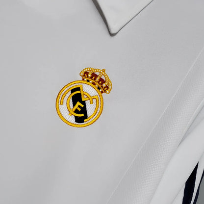 2002 Real Madrid Home Long Sleeve Retro Jersey