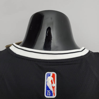 75th Anniversary Curry #30 Nets Black NBA Jersey