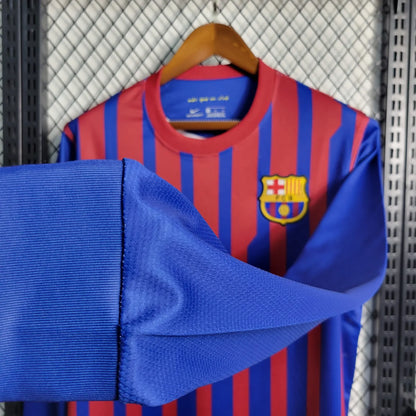 11-12 Barcelona Home Retro Long Sleeve Jersey