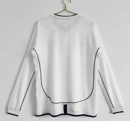 2002 England Home Long Sleeve Retro Jersey