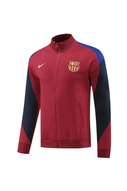 24-25 Barcelona Red and Dark Blue Jacket Tracksuit