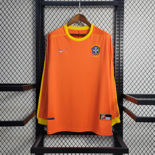 1998 Brazil Goal Keeper Long Sleeve Retro Jersey