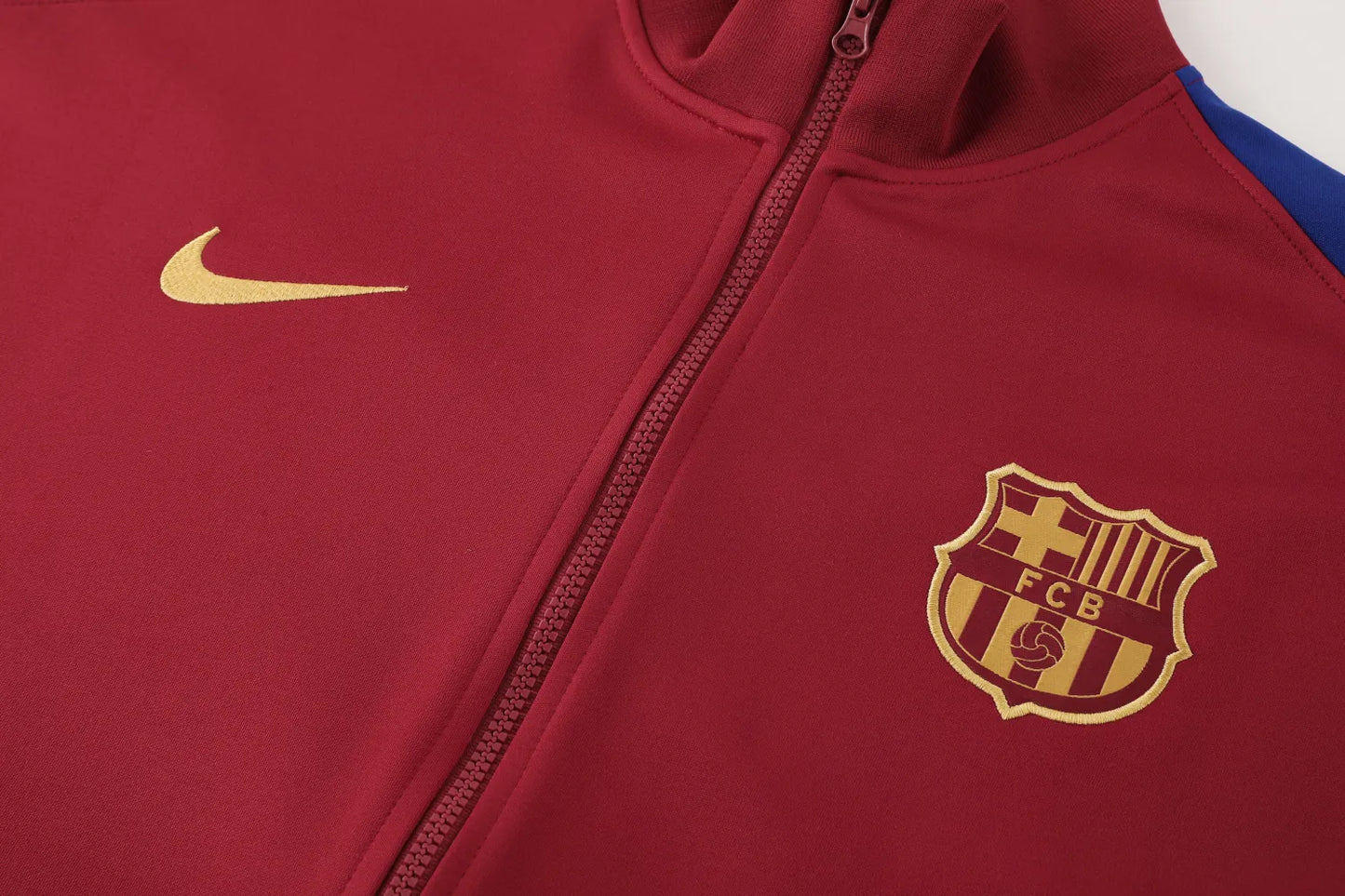 24-25 Barcelona Red and Dark Blue Jacket Tracksuit