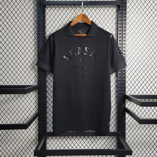 2013 Brazil Black Retro Jersey
