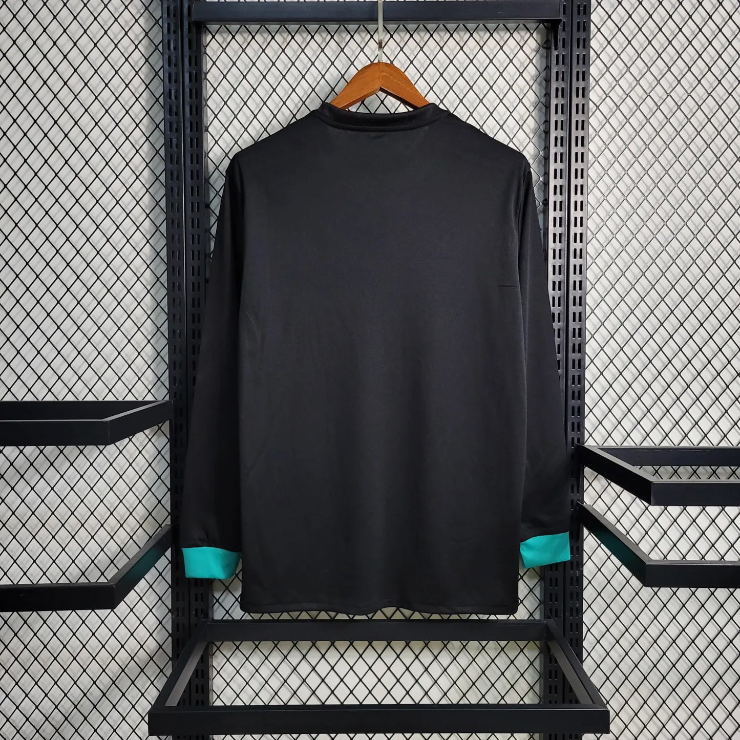 17-18 Real Madrid Away Black Long Sleeve Retro Jersey
