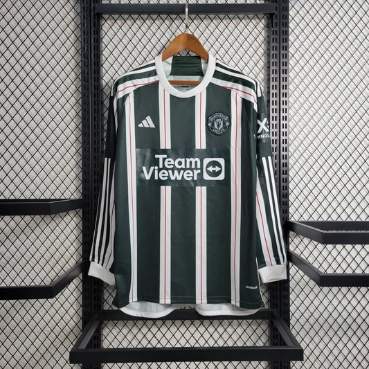 23-24 Manchester United Away Fans Long Sleeve Jersey