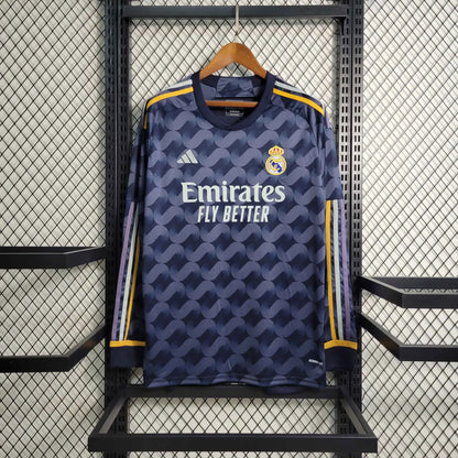 23-24 Real Madrid Away Fans Long Sleeve Jersey
