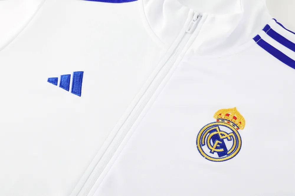 24-25 Real Madrid White Jacket Tracksuit