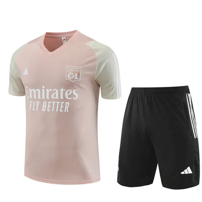 23-24 Olympique Lyonnais Short Sleeve Training Suit