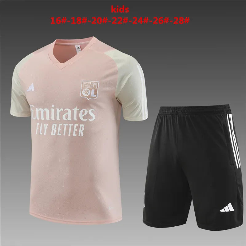 23-24 Olympique Lyonnais Short Sleeve Training Suit