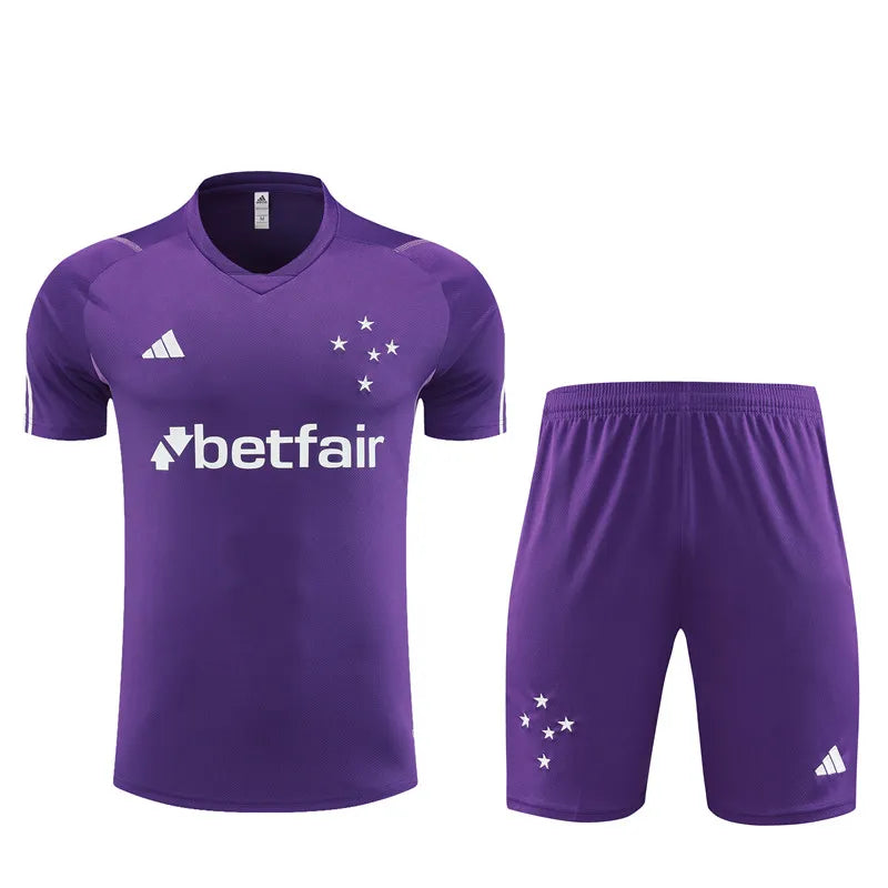 23-24 Cruzeiro Esporte Short Sleeve Training Suit