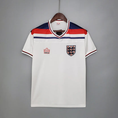 1982 England Home White Retro Jersey