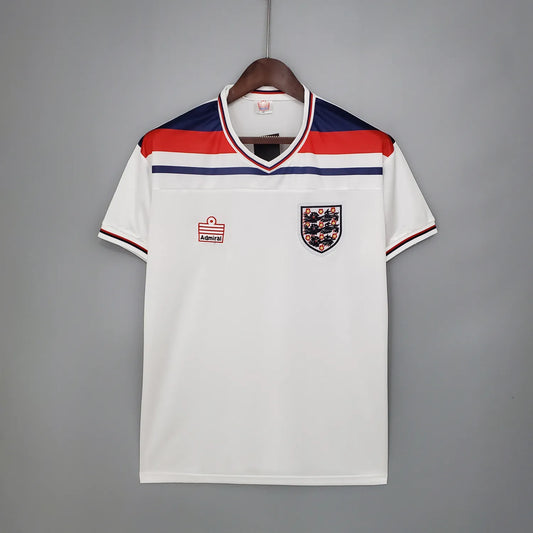 1982 England Home White Retro Jersey