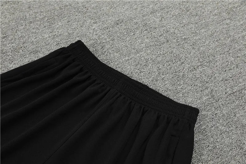 23-24 AC Milan Black Training Short Sleeve Suit