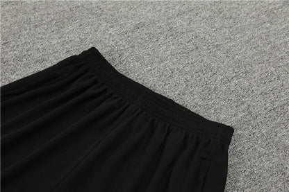 23-24 AC Milan Black Training Short Sleeve Suit