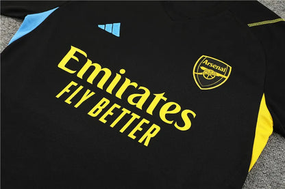 23-24 Arsenal Black Training Short Sleeve Suit